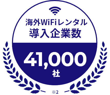 海外WiFiレンタル導入企業数41,000社